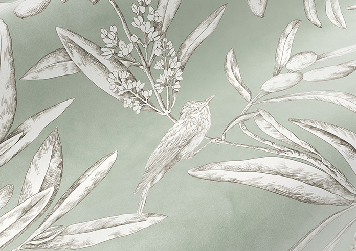 Aviary Velvet, Eucalyptus - Twist&Fit Roman Blind - Image 4